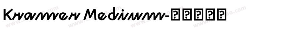 Kramer Medium字体转换